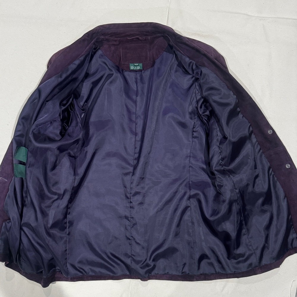 Vintage Ralph Lauren Suede Blazer - Eggplant - Picture 6 of 6